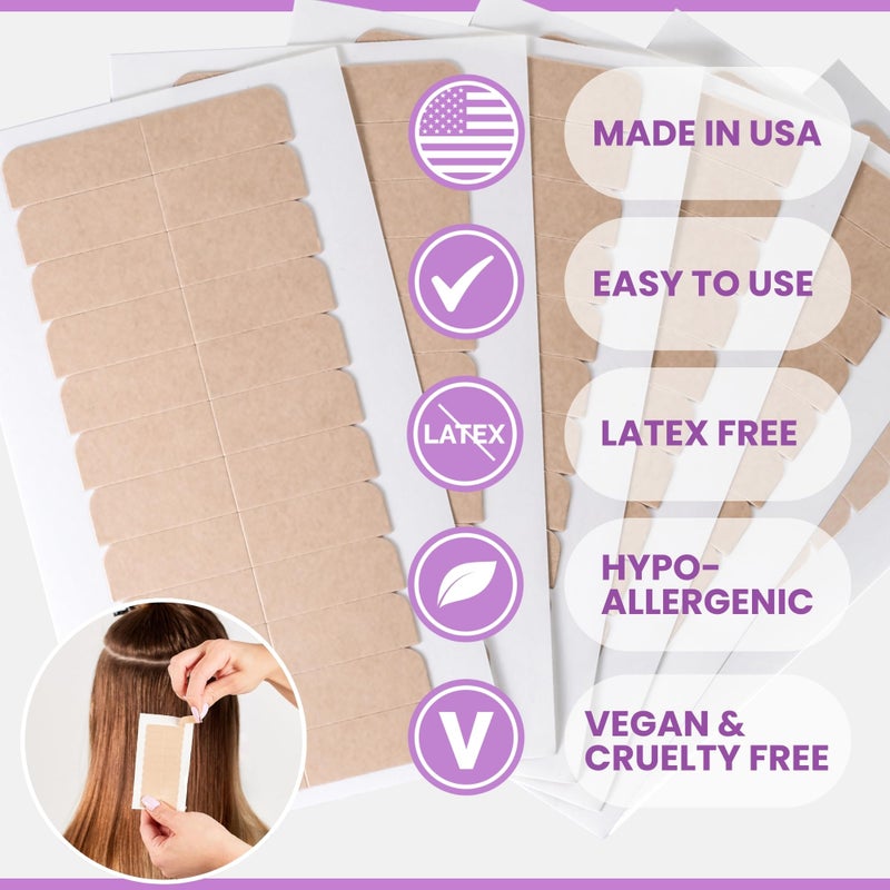 Big Kizzy Regular Hold Tape in Extension Replacement Tape - 144 tabs - Strong, natural hold for 5-7+ weeks - Image 3